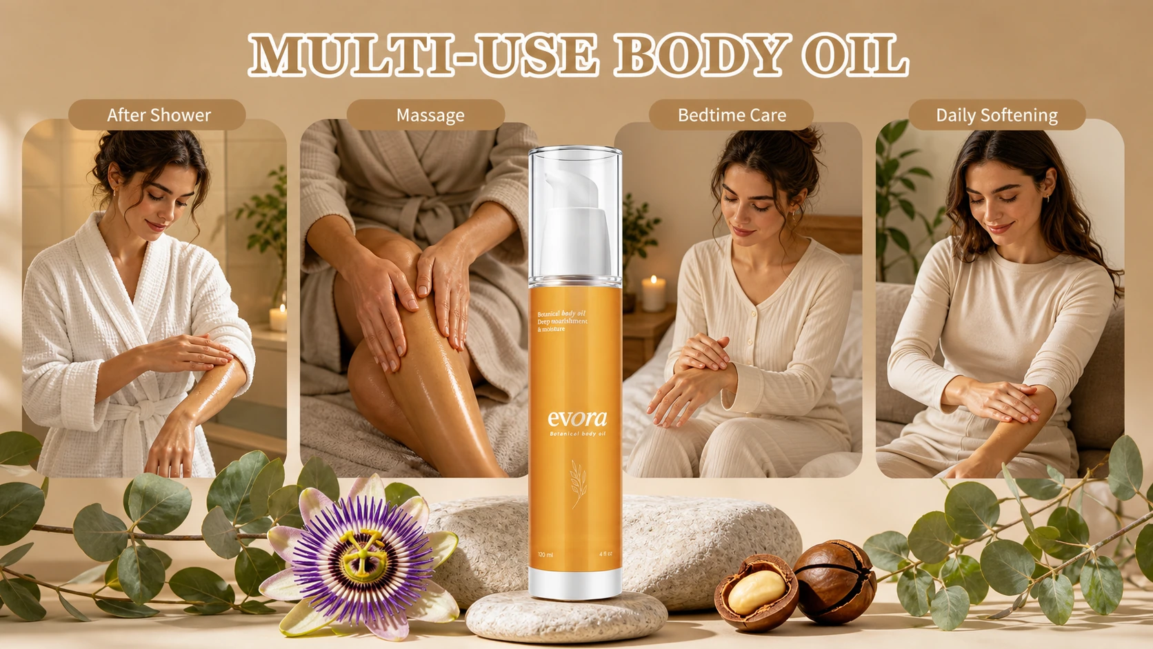 Evora Botanical Body Oil wide multi-use routine guide